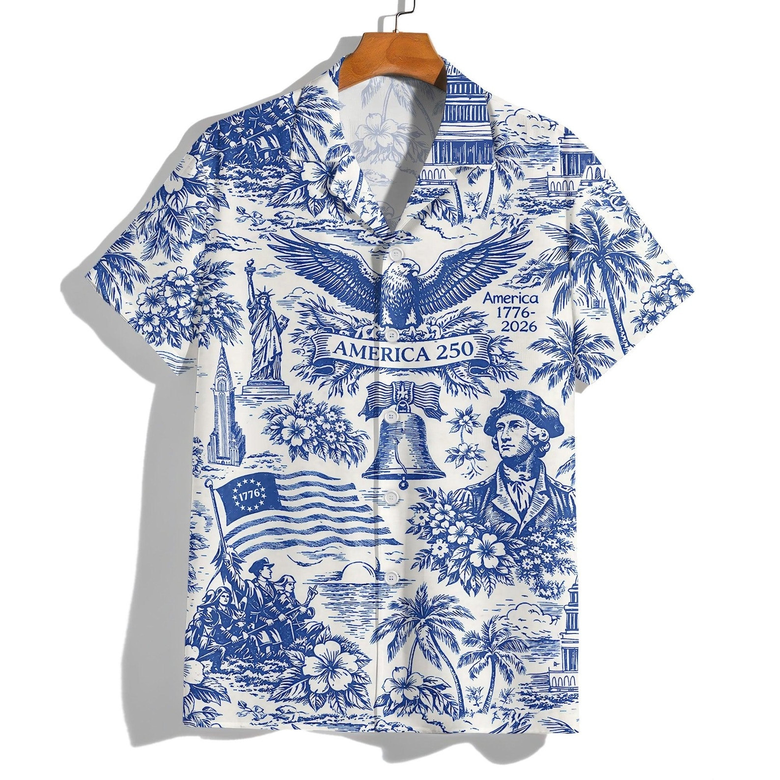 Eagle America’s 250th Anniversary Hawaiian Shirt Independence Day Aloha Shirt Gift Ideas – Blissandwear