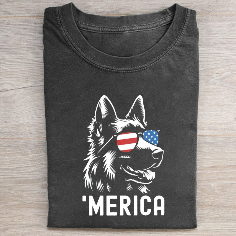 Merica German Shepherd T-Shirt Dog Lovers Clothing Patriotic Gift Ideas – Blissandwear