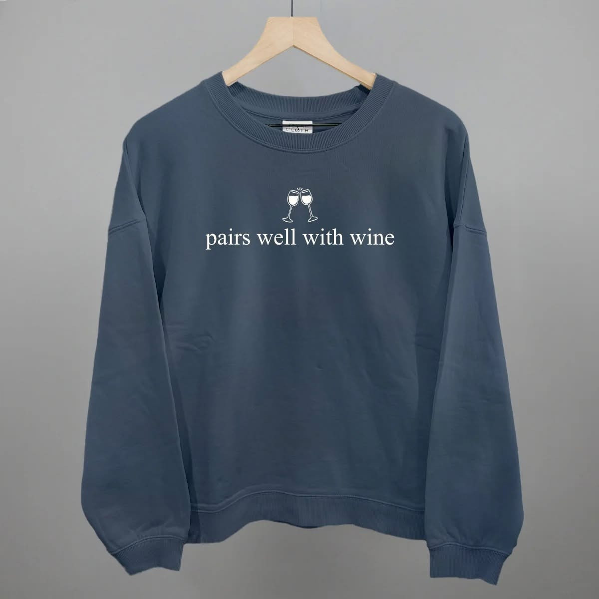 Pairs Well With Wine Sweatshirt Minimalist Clothing Gift For Brothers – Blissandwear