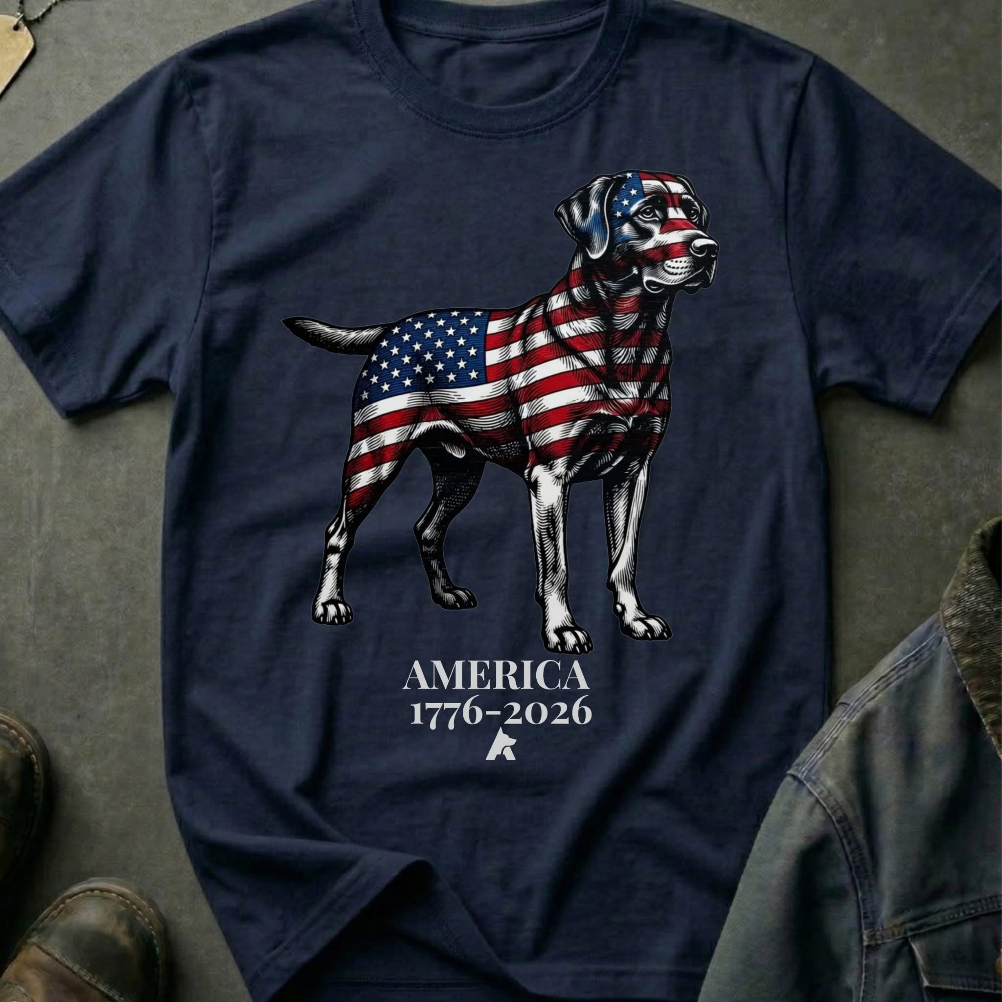 USA Flag Lab Iron And Stripes Shirt American 250 Years Birthday Gift For Men – Blissandwear
